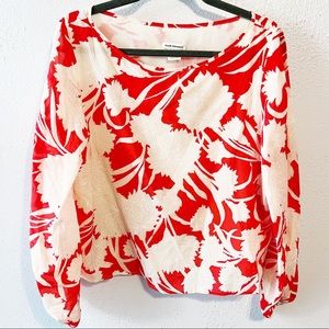 NWT Club Monaco Valterra silk blouse size large